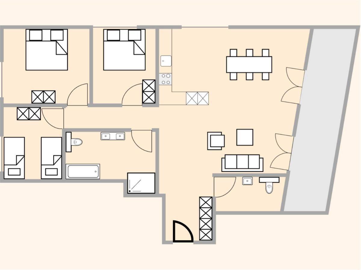 Exklusive 4.5 Fuer Familien Und Business Appartement *